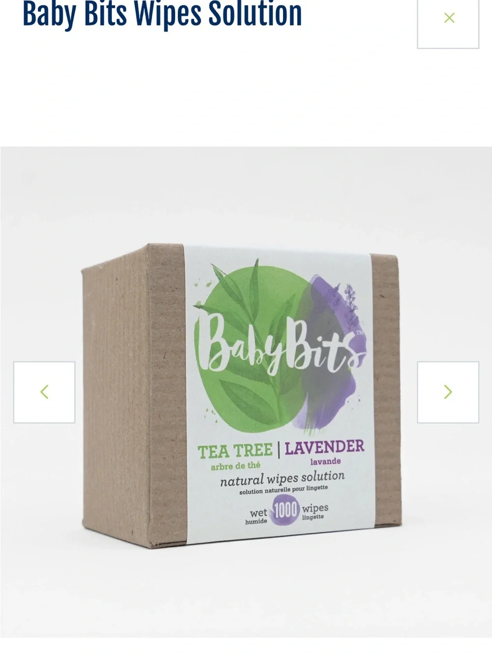 Tea Tree & Lavender Natural Wipes Solution for Baby Cloth Diaper by Baby Bits